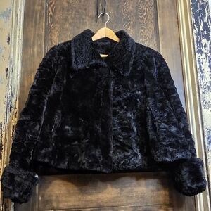 Vntg 80s Compagnie Internationale Express Black Cropped